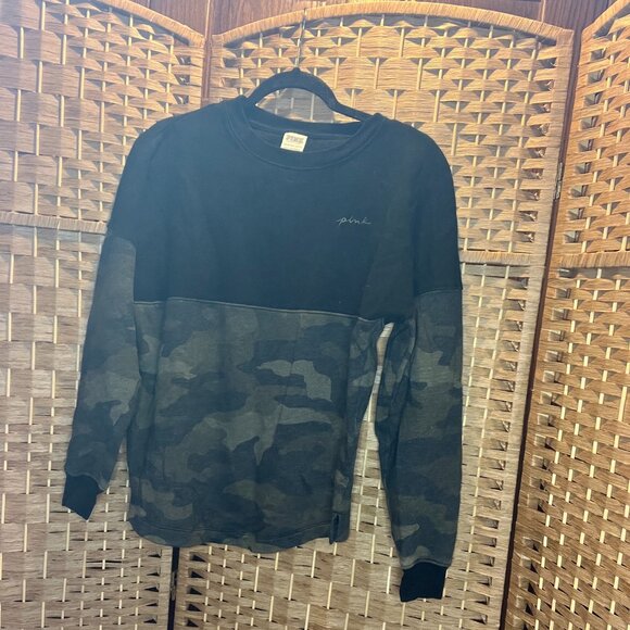 PINK | Camouflage | Long Sleeve Crew Neck - Picture 1 of 3